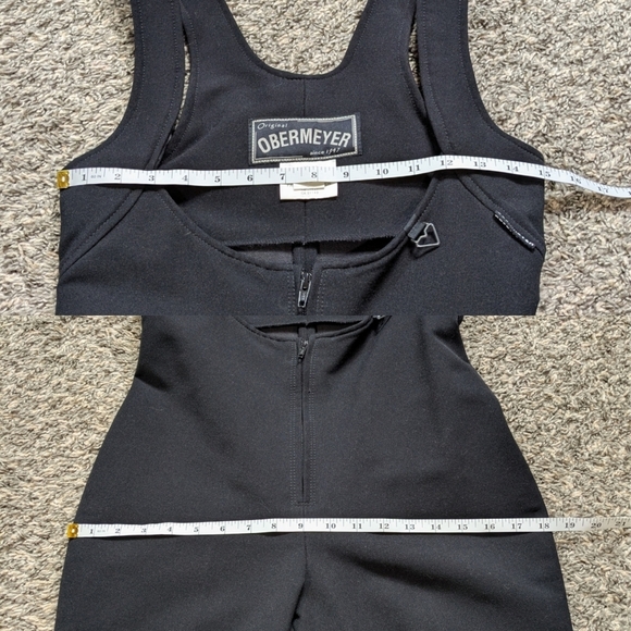 Vintage Obermeyer Black Wool Blend Stirrup Pant Ski Bib Jumpsuit 8S - Picture 10 of 10